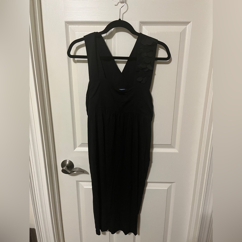 Black cotton cocktail dress